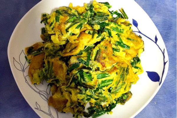 农家土韭菜炒土鸡蛋的做法图解13