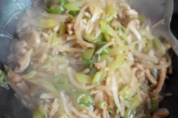 白萝卜炒肉丝的做法图解12