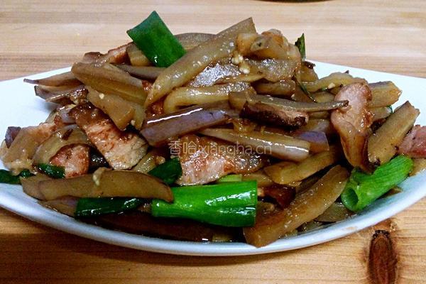 腊肉炒茄子的做法图解4