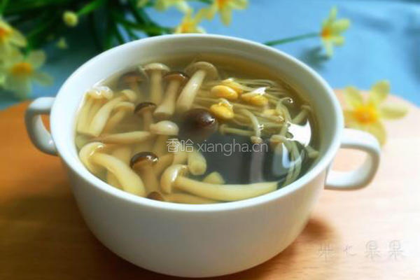 什锦菌菇豆嘴汤的做法图解7