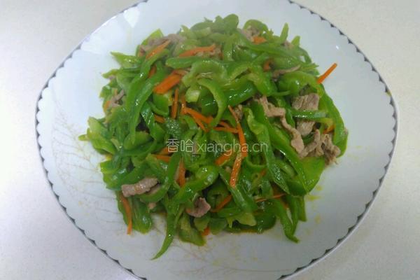 青椒炒肉丝的做法图解7