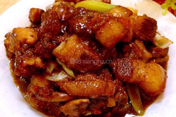 五花肉烧鸡翅根的做法图解9
