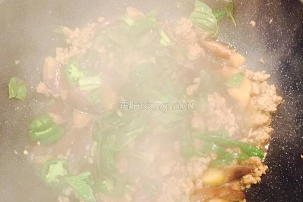 虾肉末九层塔香草茄子的做法图解16