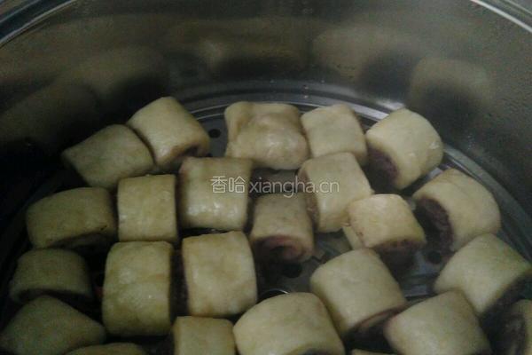 绿豆红豆馒头卷的做法图解7