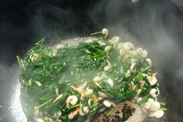 韭菜炒白米虾的做法图解6