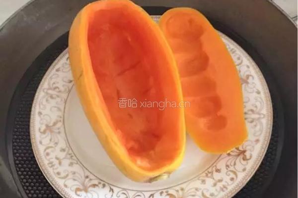木瓜椰奶燕窝的做法图解3