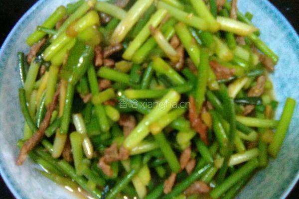 蒜苔炒肉丝（家常版）
