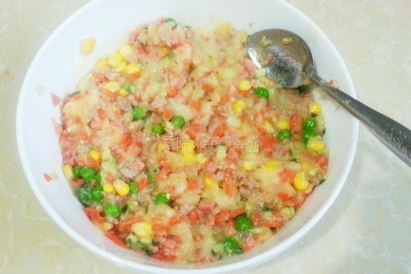 田园时蔬土豆饼的做法图解8