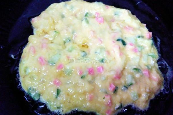 黄瓜火腿蛋饼的做法图解6