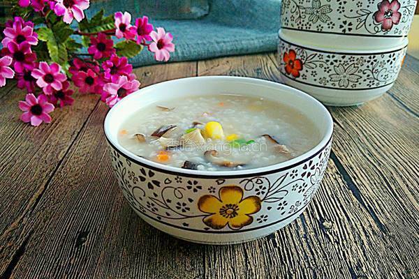 香菇玉米粥的做法图解6