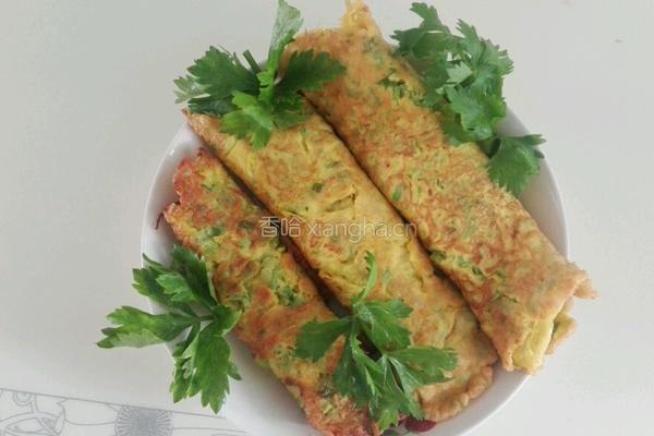 芹菜鸭蛋卷的做法图解6