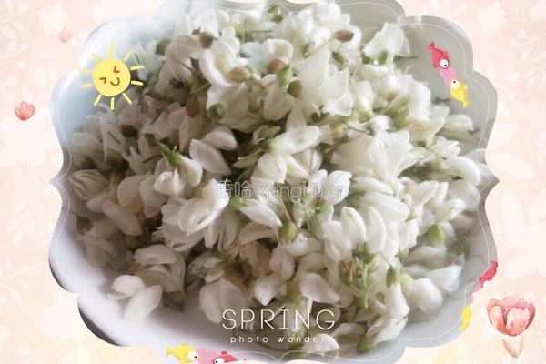 槐花麦饭的做法图解1