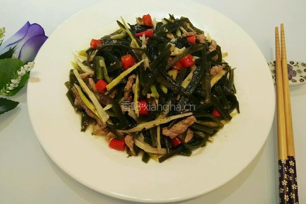 春笋肉丝炒海带的做法图解11
