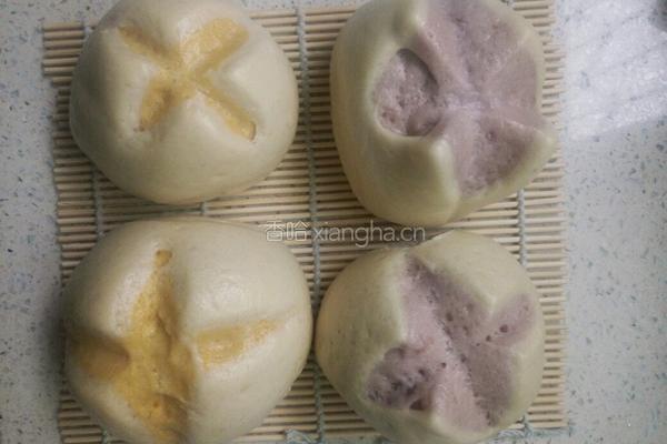 紫薯南瓜开花馒头的做法图解11