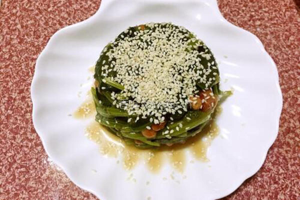 菠菜陈醋花生米的做法图解14