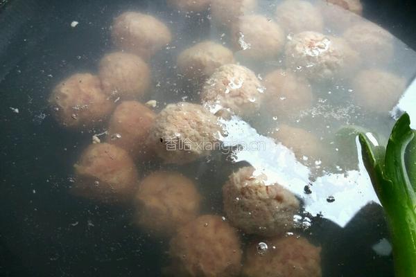 开洋蒲菜肉圆的做法图解6