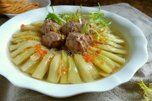 开洋蒲菜肉圆的做法图解12