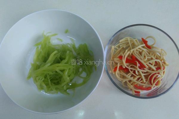 莴苣拌百叶丝的做法图解5