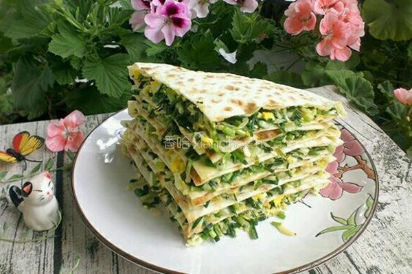 野蒜鸡蛋菜饼的做法图解16