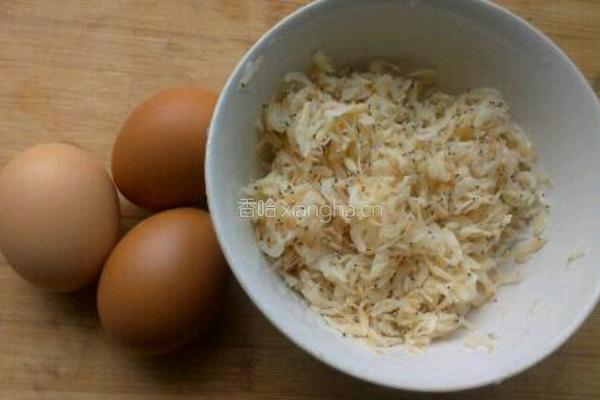 野蒜鸡蛋菜饼的做法图解2