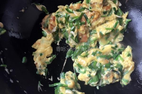 虾皮韭菜炒蛋的做法图解5