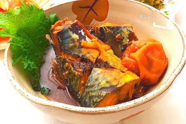 梅干味噌煮青花鱼（鲐鲅鱼）的做法图解8
