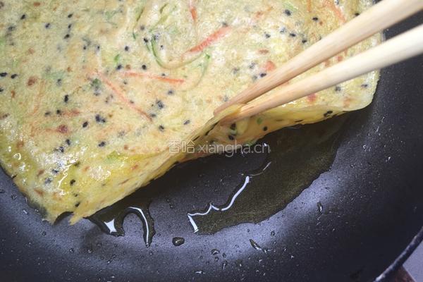 黑芝麻田园鸡蛋饼的做法图解8