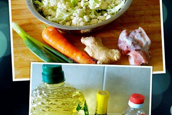 肉片菜花的做法图解1