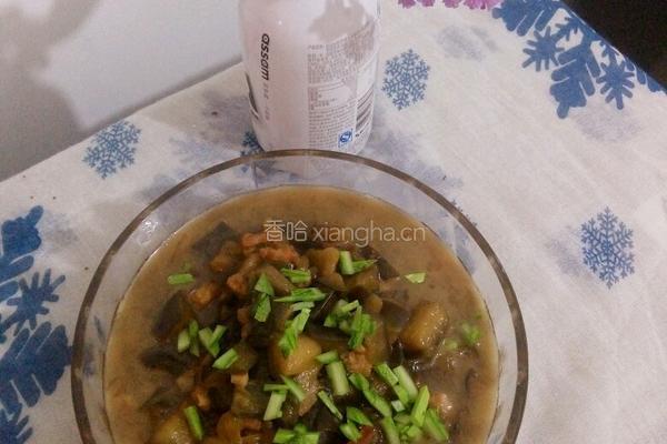 茄子打卤面的做法图解9