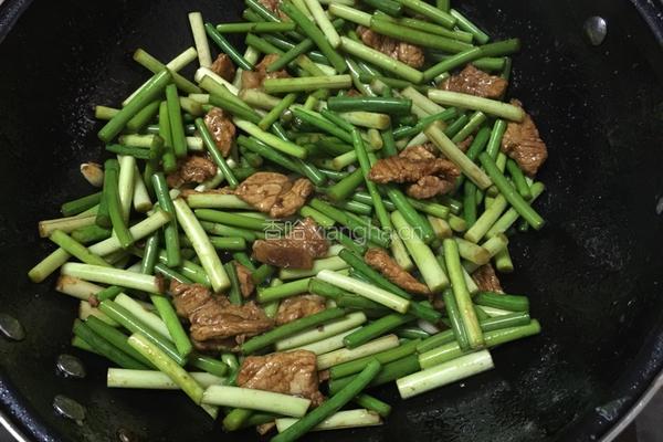 蒜苔炒肉片的做法图解7