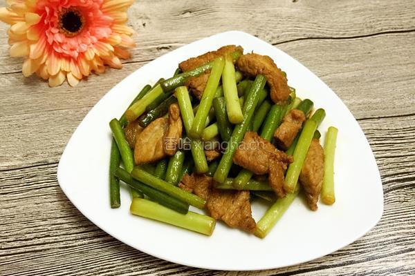蒜苔炒肉片的做法图解8