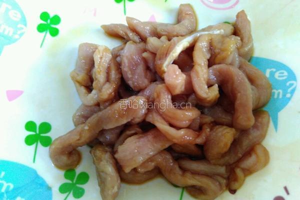 大蒜百叶炒肉丝的做法图解2