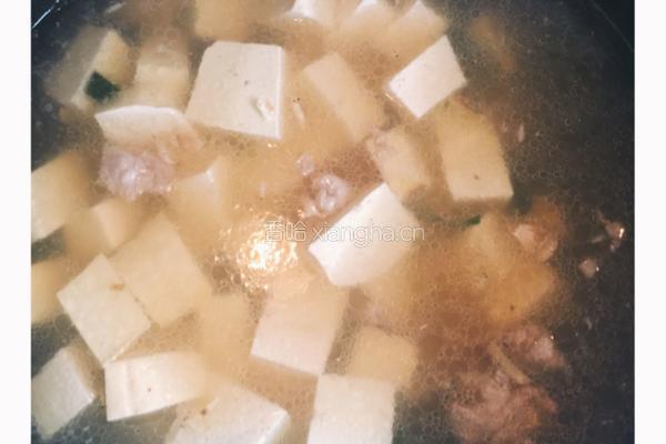 小白菜炖豆腐的做法图解4