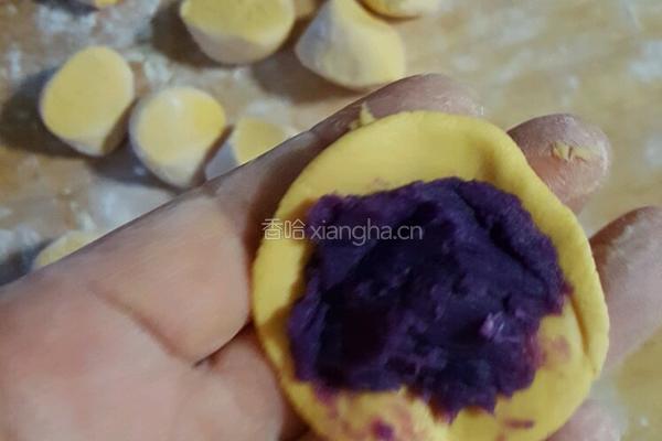 蜂蜜紫薯南瓜饼的做法图解3