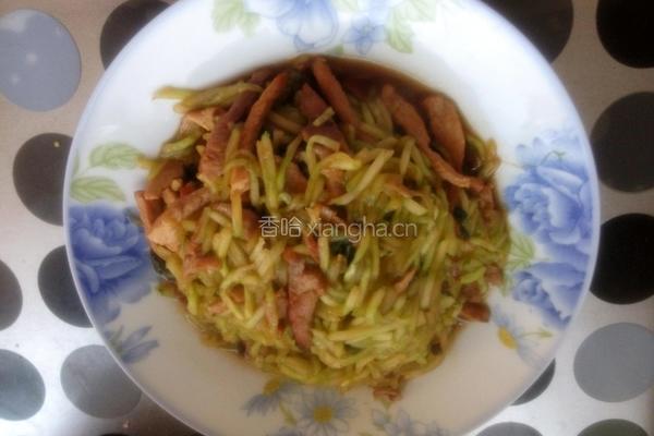 黄瓜丝炒肉的做法图解5