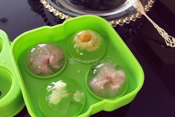 水信玄饼(樱花&茉莉&菊花)的做法图解6