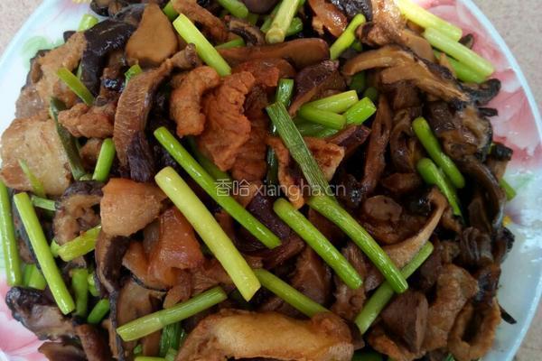 香菇 蒜苔 炒肉的做法图解7