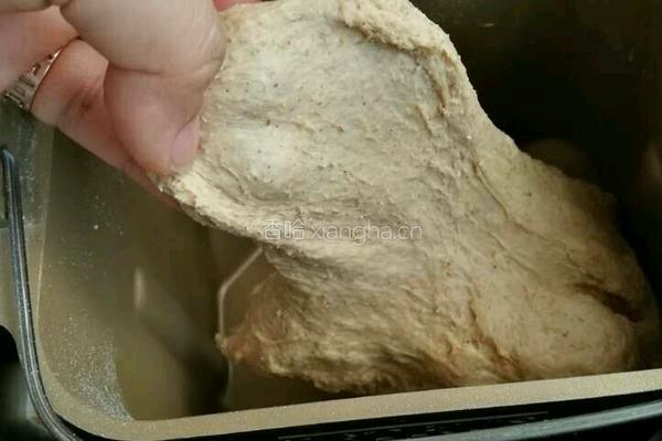 面包机肉桂葡萄干全麦贝果(肉桂卷)的做法图解3