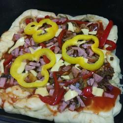 香菇肉沫火腿披萨的做法[图]