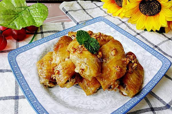 蒜香烤鸡翅的做法图解12