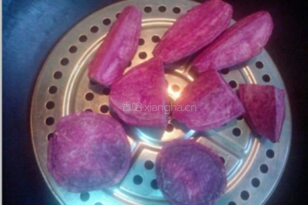 杂粮紫薯夹心饼的做法图解4