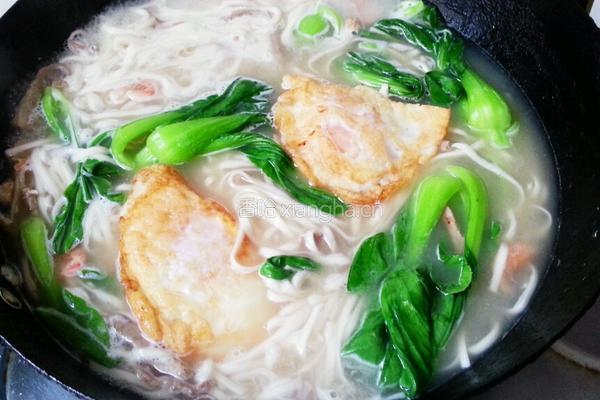 青菜肉丝面的做法图解13