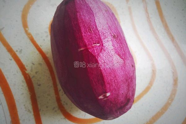 紫薯燕麦粥的做法图解2