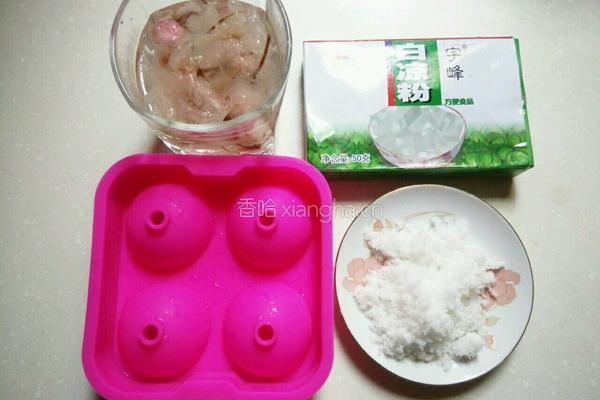 樱花水信玄饼的做法图解1
