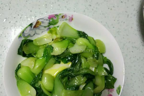 香菇趴油菜的做法图解2