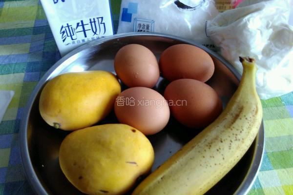 芒果班戟的做法图解1