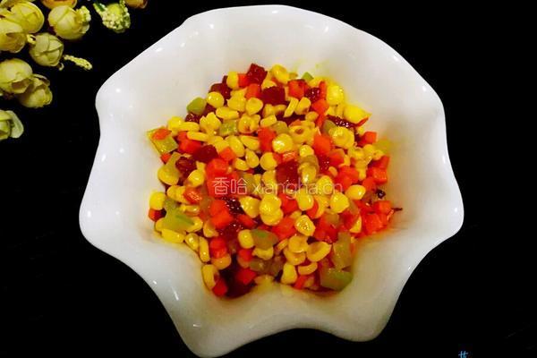 蔬菜玉米腊肠粒的做法图解8