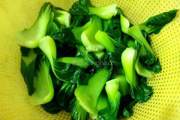 肉沫炒油菜的做法图解4
