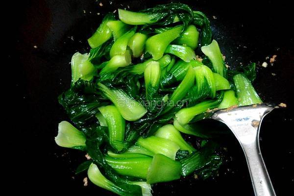 肉沫炒油菜的做法图解6