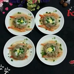 鲜虾肉饼蒸蛋的做法[图]